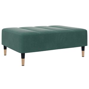 vidaXL Footstool Dark Green Velvet (100% polyester), plywood, metal