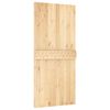 vidaXL Sliding Door with Hardware Set 37.4x82.7" Solid Wood Pine