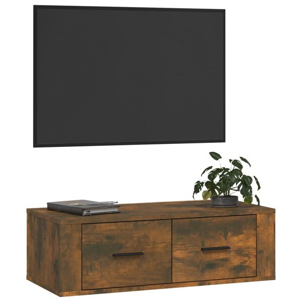 vidaXL TV Cabinet Smoked oak Engineered wood Medium TV Cabinets
