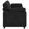 vidaXL 3-seater Sofa Black Velvet (100% polyester), Plywood, Steel, Plastic