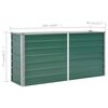 vidaXL Raised Bed Green Galvanized Steel 63.0 x 15.7 x 30.3 in