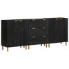 vidaXL Sideboard Black Engineered wood Medium Sideboard Rectangular