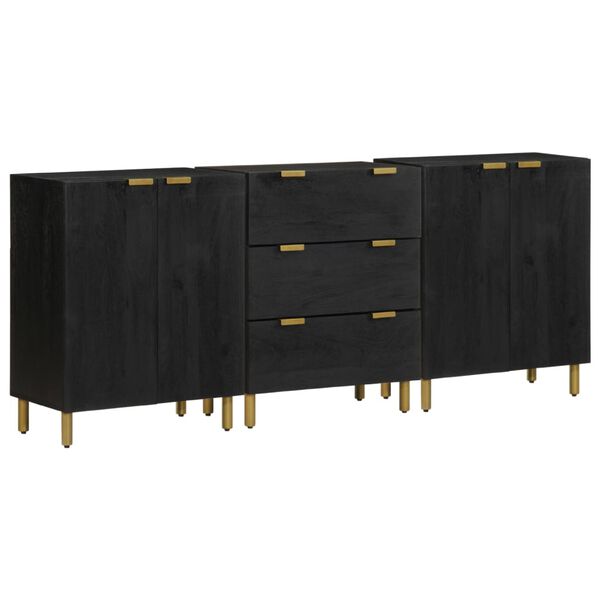 vidaXL Sideboard Black Engineered wood Medium Sideboard Rectangular