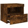 vidaXL Bedside Cabinet Smoked oak Engineered wood 19.7 x 15.7 x 17.7 in