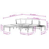 vidaXL Garden Lounge Set Cream White Solid Acacia wood Large Modular
