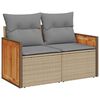 vidaXL Garden Sofa Set Beige, Light Grey