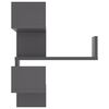 vidaXL Wall Corner Shelf Grey Engineered wood 15.7x15.7x19.7 in