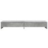 vidaXL Monitor Stand with Drawers Concrete Grey 39.4x10.6x5.9" Engineered Wood