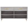 vidaXL Shoe Bench Grey Sonoma Engineered Wood, Iron Standard Shoe Bench