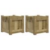 vidaXL Garden Planter Set of 2 Natural wood Vacuum-pressure treated pine