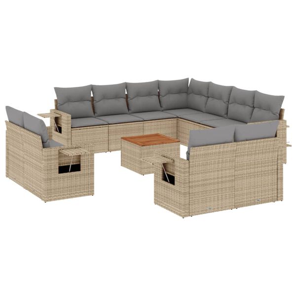vidaXL Garden Sofa Set Mix Beige