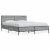 vidaXL Bed Frame Grey Sonoma Engineered wood, metal, plywood