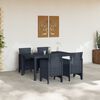 vidaXL Garden Dining Set 5 pcs Anthracite Polt rattan