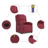 vidaXL Massage Recliner Chair Wine Red