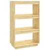 vidaXL Book Cabinet Pine Solid pinewood Medium Book Cabinet
