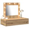 vidaXL Dressing Table Brown 32.68 x 15.75 x 27.56 in Engineered Wood