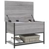 vidaXL Storage Bench Gray Sonoma Engineered Wood, Metal Compact
