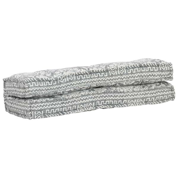 vidaXL Pallet Sofa Cushion Light Gray Cotton, Foam, Polyester