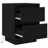 vidaXL Bedside Cabinet Set of 2 Black Engineered wood