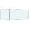 vidaXL Kitchen Backsplash 2 pcs White 39.37 x 19.69 in Tempered Glass