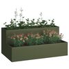 vidaXL Garden Planter Olive Green 39.37 x 23.62 x 17.72 in