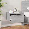 vidaXL Wall-mounted Bedside Cabinet Set of 2 Grey Sonoma Engineered wood