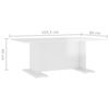 vidaXL Coffee Table High gloss white Engineered wood Medium Stylish