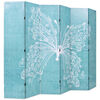 vidaXL Folding Room Divider 89.8x66.9" Butterfly Blue