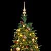 vidaXL Artificial Hinged Christmas Tree 300 LEDs & Ball Set 70.9"