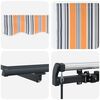 vidaXL Retractable Awning Manual Multicolour 137.80 x 98.43 in