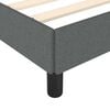 vidaXL Bed Frame Dark Gray Polyester, Plywood, Engineered Wood Twin XL