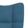 vidaXL Relaxing Chair Blue Velvet (100% polyester), steel Medium