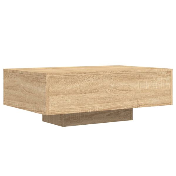 vidaXL Coffee Table Sonoma oak Engineered wood 33.5 x 21.7 x 12.2 in