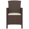vidaXL Patio Chair with Cushion PP Rattan Brown