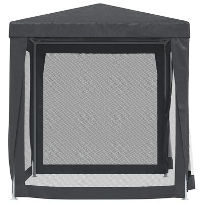 vidaXL Party Tent with 4 Mesh Sidewalls Anthracite 6.6'x6.6' HDPE
