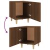 vidaXL Bedside Cabinet Brown oak Engineered wood Compact Bedside Cabinet