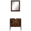 vidaXL Bathroom Cabinet Set Smoked Oak