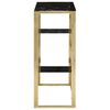 vidaXL Console Table Gold Stainless Steel Medium Simple Console Table