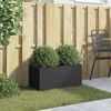 vidaXL Planter Black Cold-rolled steel Medium Durable Planter