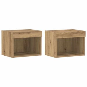 vidaXL TV Cabinet Set 2 pcs Artisan Oak 15.75 x 11.81 x 11.81 in