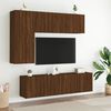 vidaXL TV Cabinet Set of 2 Brown Oak Engineered Wood Medium TV Cabinet