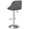 vidaXL Bar Stool Set of 2 Dark Grey Velvet (100% polyester), chromed steel