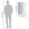 vidaXL Mirror White Glass 31.5x23.6 in Minimalistic Mirror