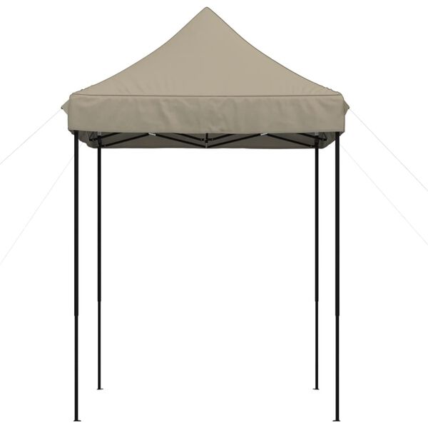 vidaXL Party Tent Taupe Oxford fabric with PVC coating, Powder-coated steel