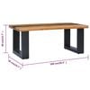 vidaXL Coffee Table Multicolor Teak wood, Mango wood, Polyresin