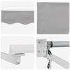 vidaXL Retractable Awning Light gray 137.80" x 98.43" fabric