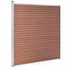 vidaXL WPC Fence Set 8 Square + 1 Slanted 584.3"x73.2" Brown