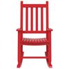 vidaXL Rocking Chair Set of 2 Red Poplar wood Small Breathable Design