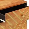 vidaXL Bedside Cabinet Brown and Black Solid Mango Wood Medium