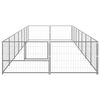 vidaXL Dog Kennel Silver Steel 276.6 x 78.7 x 27.6 in Dog Kennel
